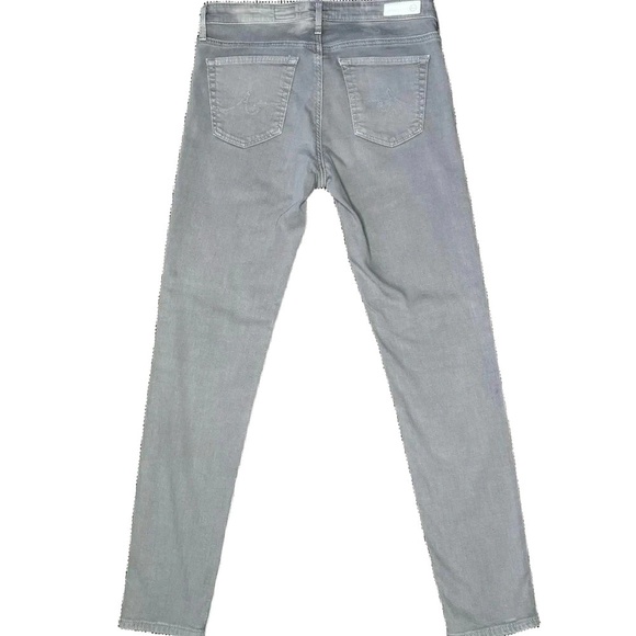 AG Adriano Goldschmied Gray Denim Stevie Ankle Zip Slim Straight Leg Jeans 27R - Picture 13 of 15